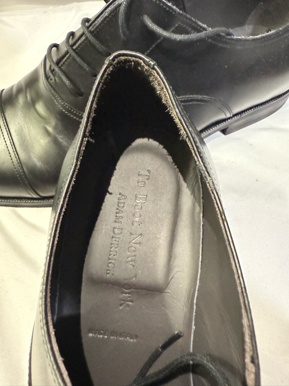 To Boot New York Adrian Derrick Black Cap Toe Oxford Men Size 11 - Picture 6 of 6